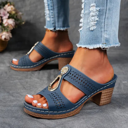 Orthopedic Rhinestones Heel Sandals ( BUY 2 FREE SHIPPING )